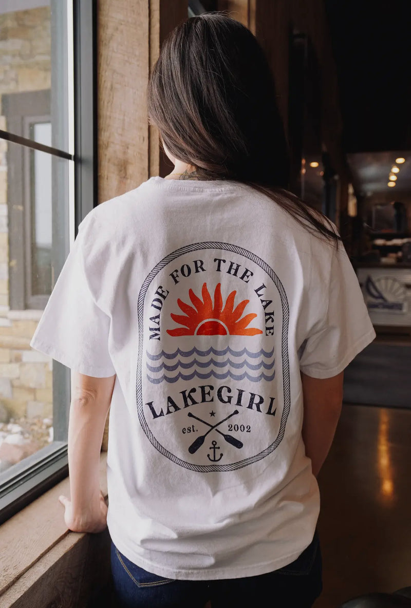 White Made For The Lake Graphic Tee