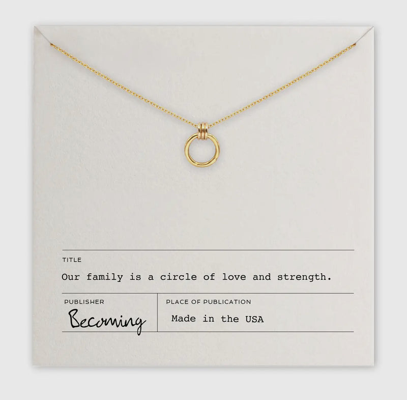 Becoming Gold Family Circle Necklace