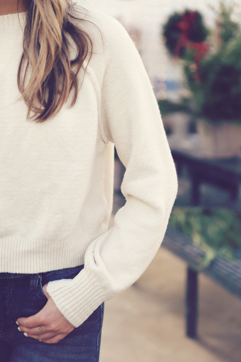 Ivory Raglan Sweater