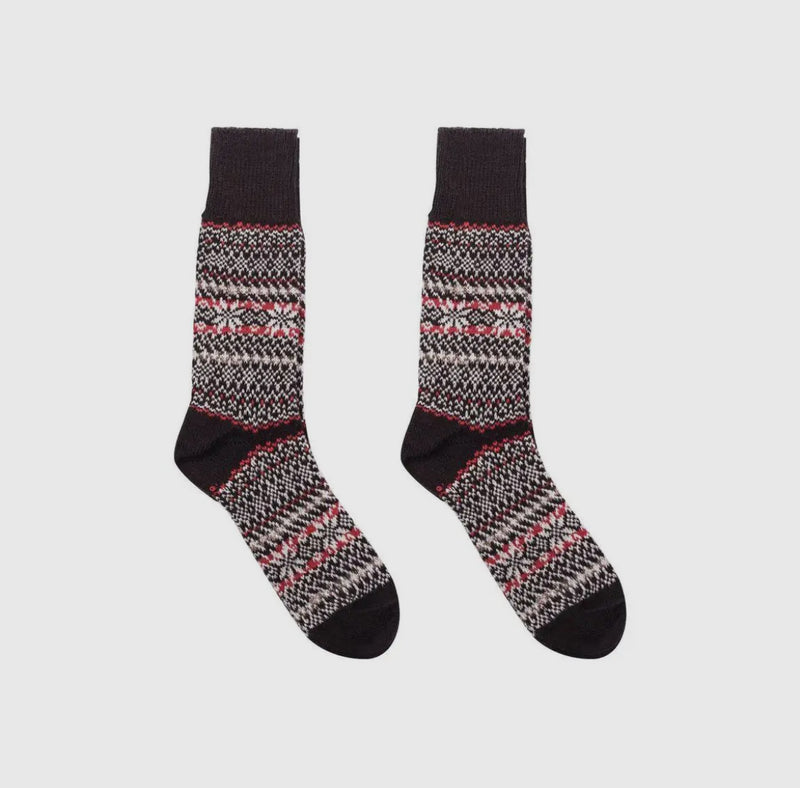 Black Nordic Merino Wool Socks