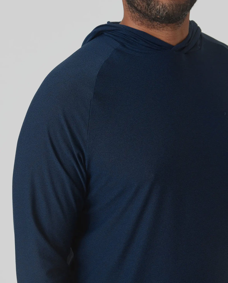 True Classic Heather Navy Active Hoodie