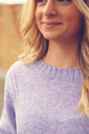 Lavender Rib Accent Sweater