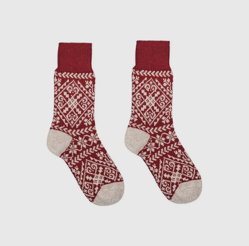 Crimson Nordic Soft Cozy™ Socks