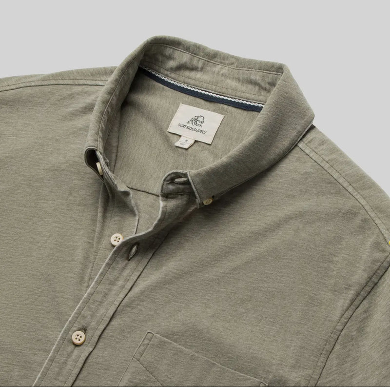 Surfside Lichen Green Burnout Button Down