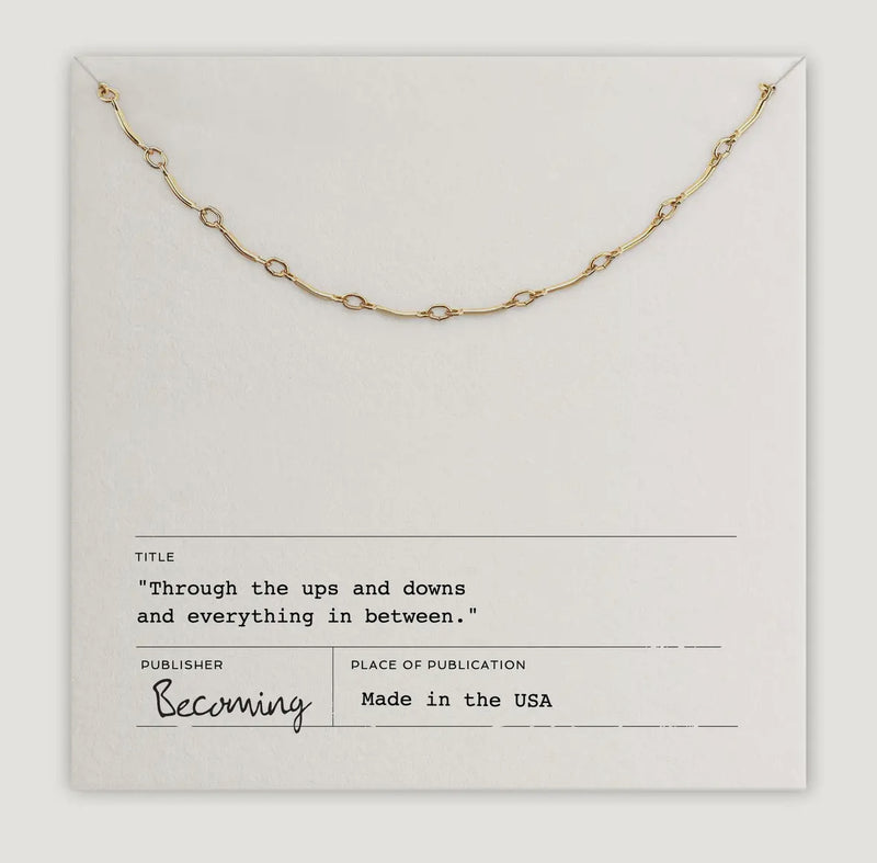 Becoming Gold Ups & Downs Necklace