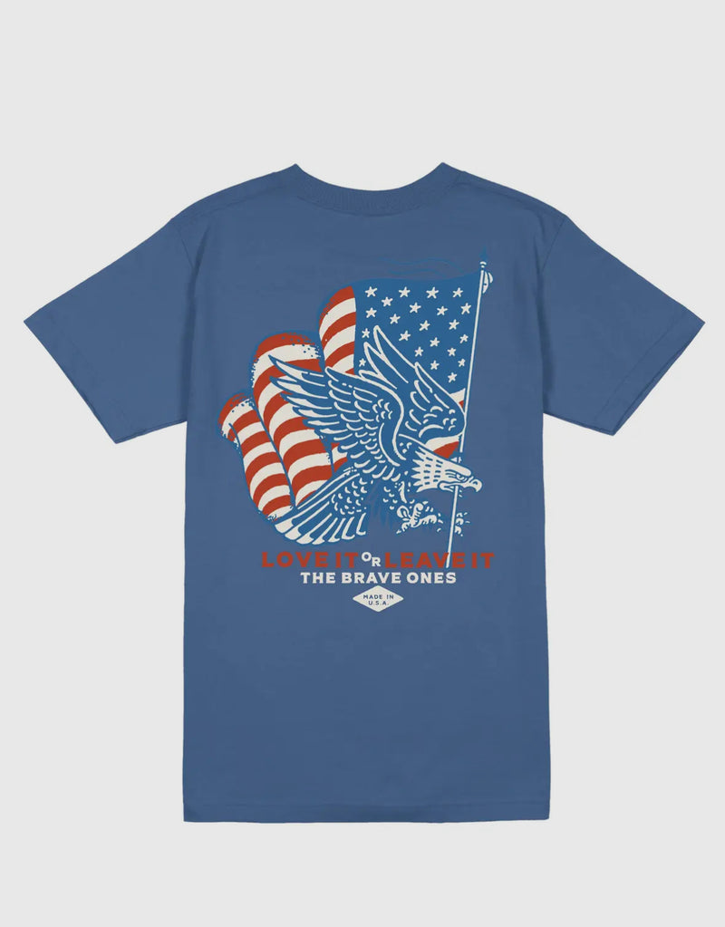 Blue Love It Or Leave It Graphic Tee