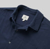 Surfside Navy Crinkle Gauze Button Down