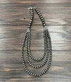 Handmade 3 Strand Navajo Bead Necklace