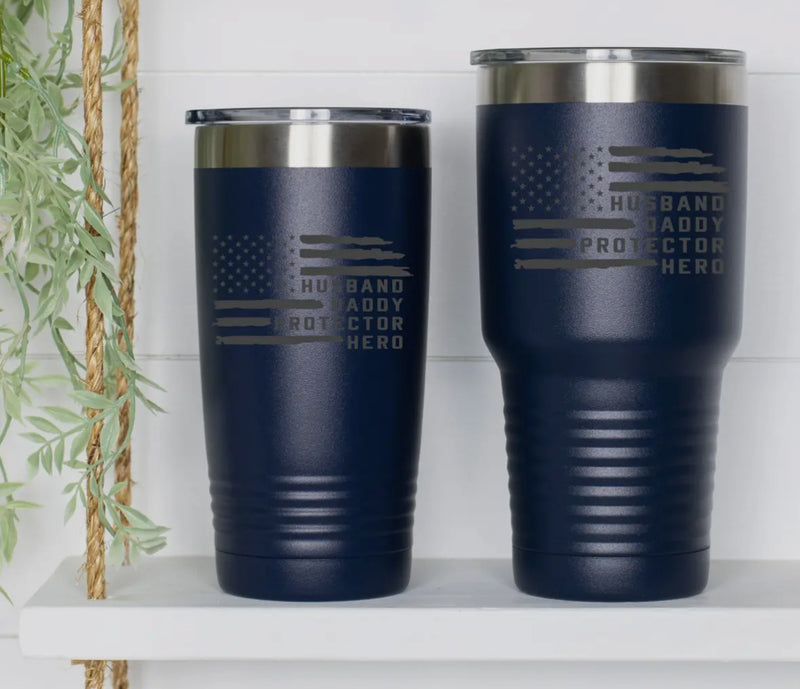 Navy Flag Protector 30 oz Tumbler
