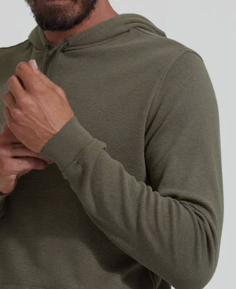 True Classic Olive Waffle Hoodie
