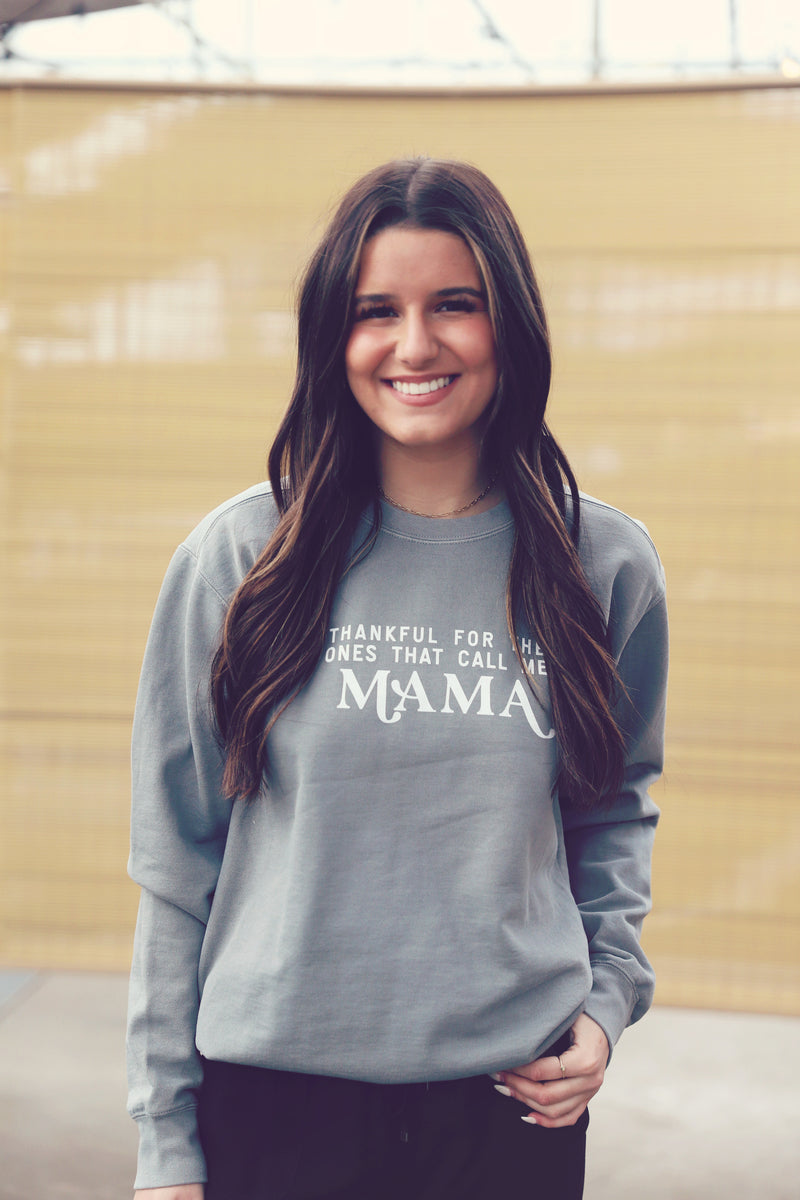 Mineral Grey Thankful Mama Crew