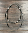 Handmade 2 Strand 22" Navajo Bead Necklace