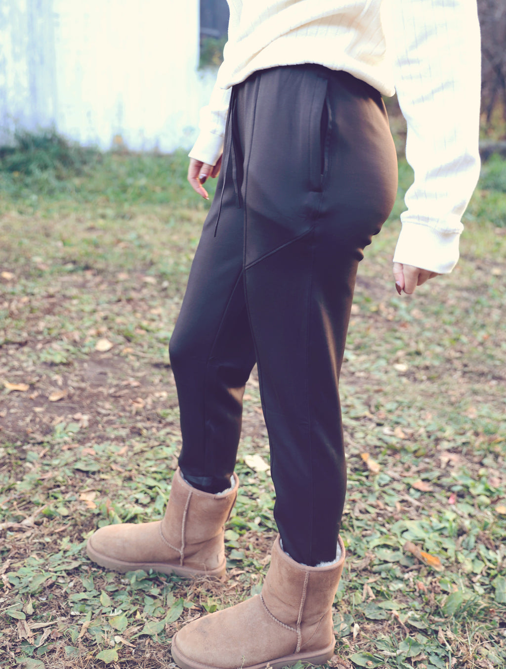 Black Olive Cuffed Joggers