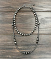 Handmade 2 Strand Clustered Navajo Bead Necklace