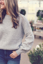 Light Grey Chunky Knit Sweater