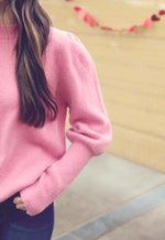 Pink Puff Shoulder Sweater