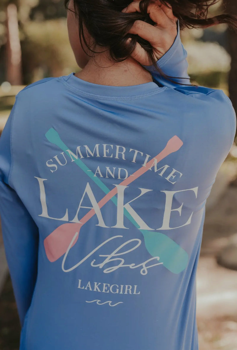 Periwinkle Lake Vibes UV Long Sleeve Tee