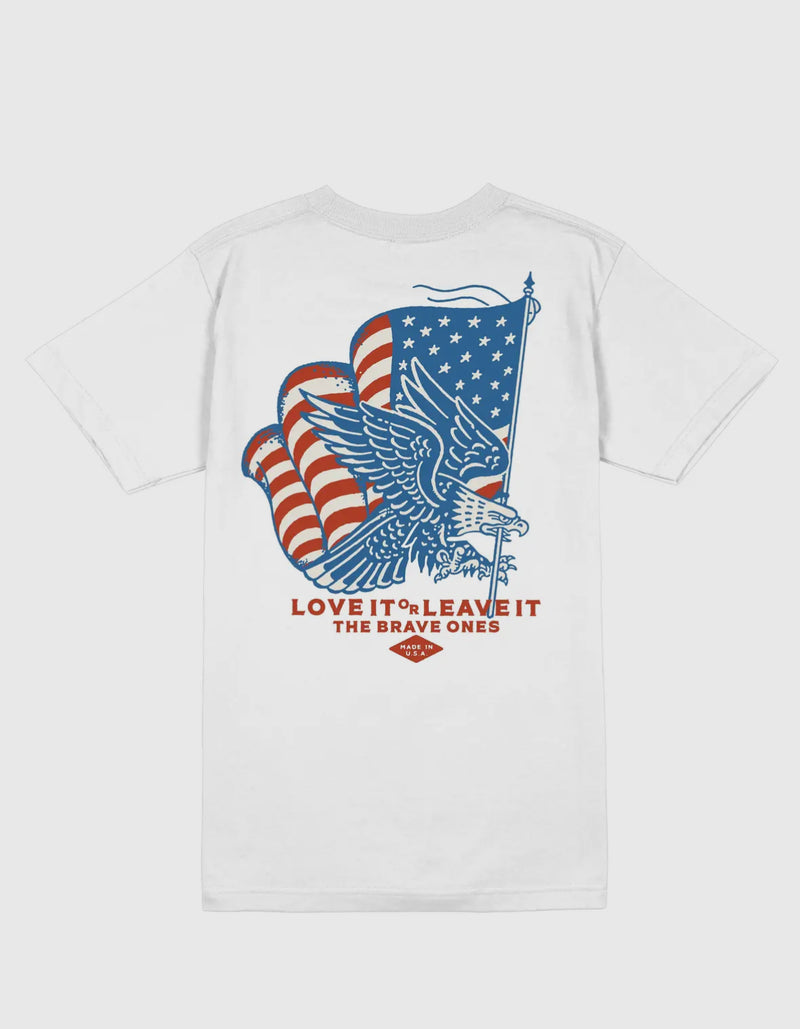 White Love It Or Leave It Graphic Tee