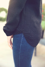 Black Round Neck Basic Sweater