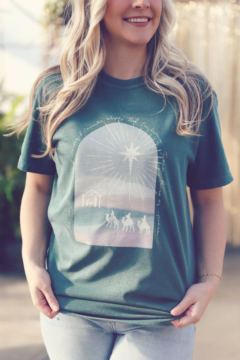 Teal Prince Of Peace Graphic Tee