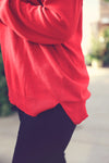 Red V-Neck Sweater