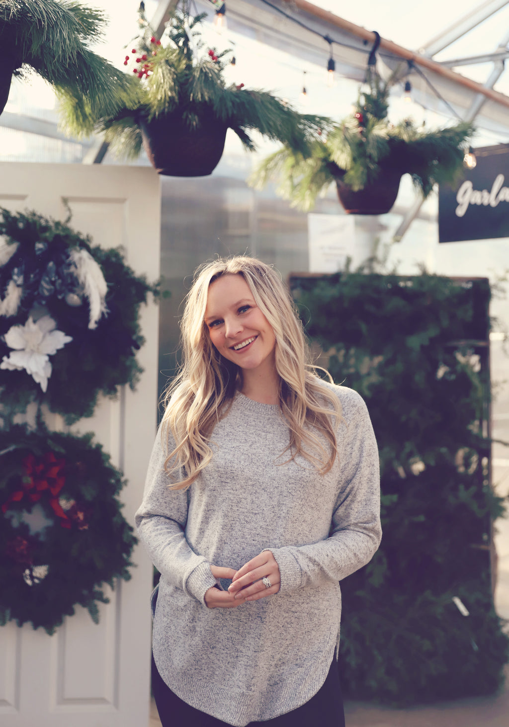 Heather Grey Cuddle Oversized Crew