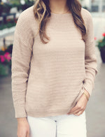 Taupe Open Knit Sweater