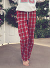 Red & Grey Plaid Flannel Pajama Pant