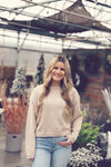 Taupe Rolled Hem Sweater
