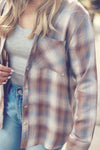 Mocha Plaid Boxy Button Down
