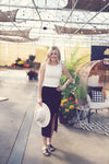 Black Ribbed Sweater Midi Skirt