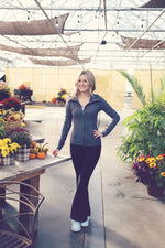 Black High Waisted Flared Fleece Leggings