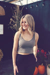 Mink Ribbed Crop Tank