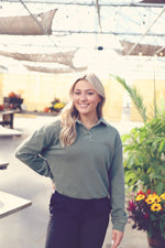 Spruce Collared Henley Sweatshirt