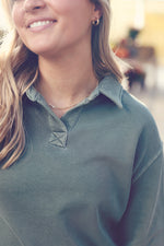 Spruce Collared Henley Sweatshirt
