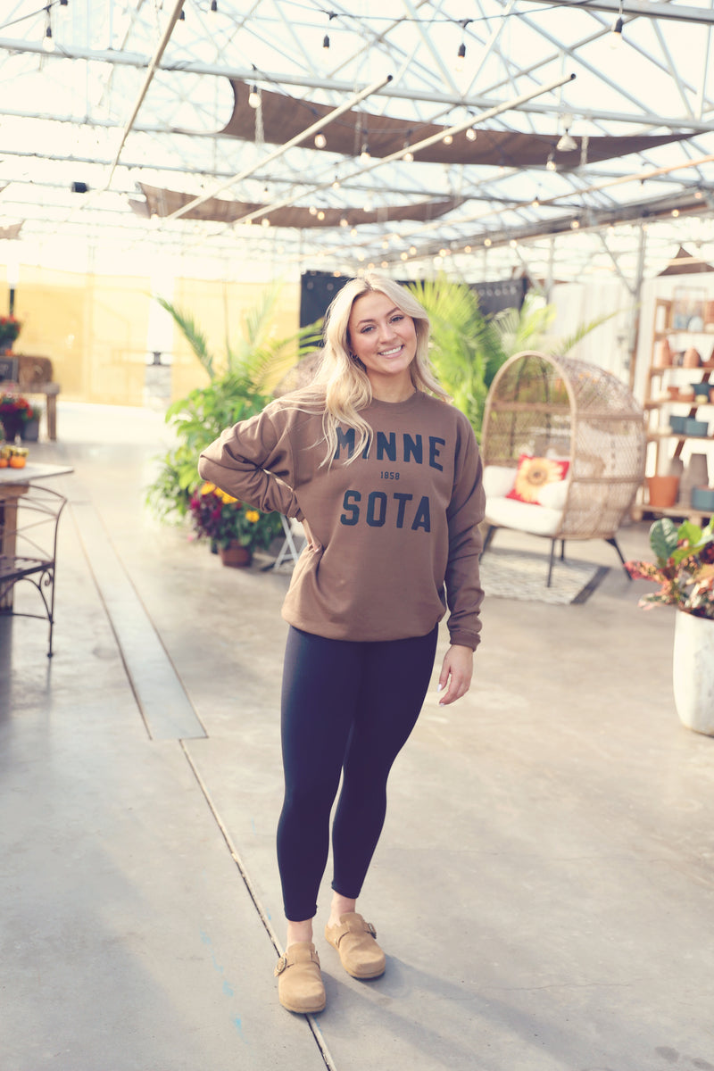 Brown Minnesota Crewneck