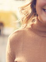 Taupe Lightweight Turtleneck Sweater