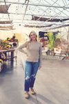 Taupe Classic Ribbed Knit Sweater