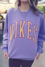 Washed Purple Vikes Premium Crew