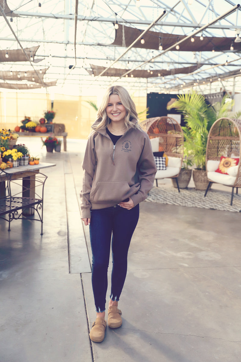 Brown Wild North Boxy Half Zip