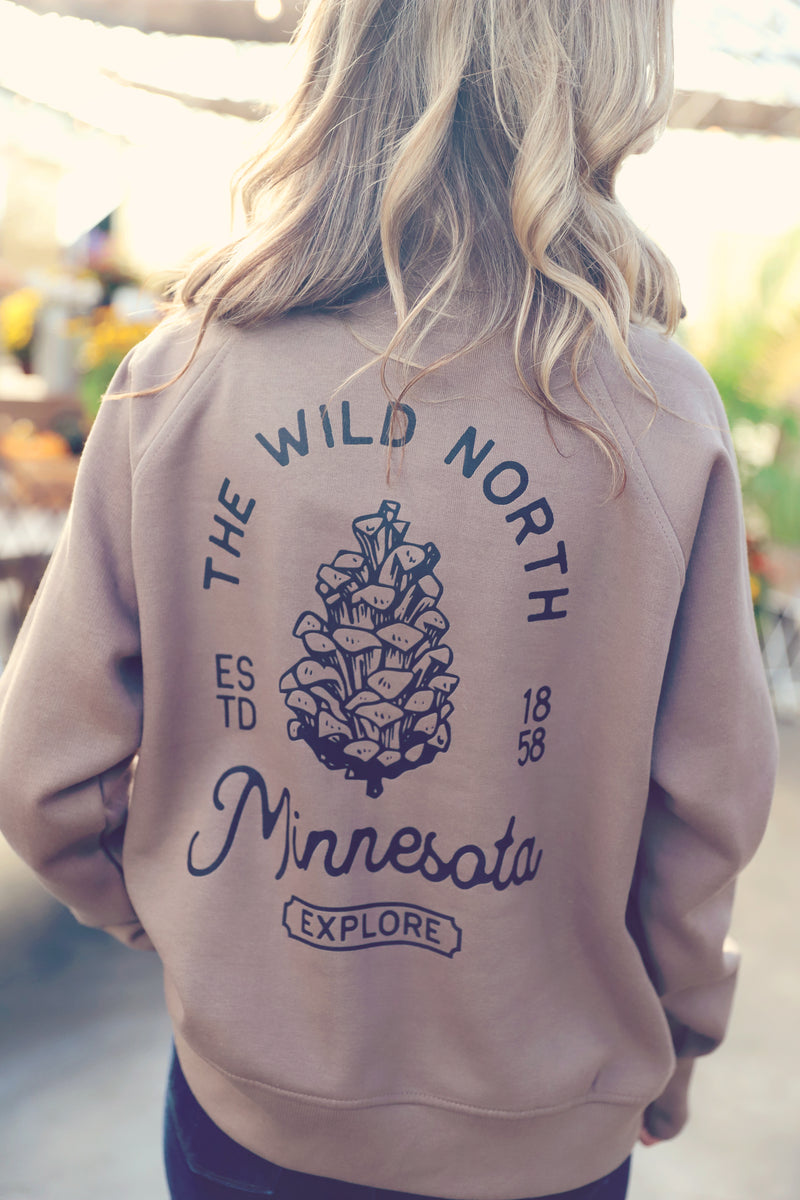 Brown Wild North Boxy Half Zip