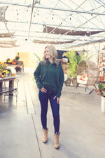 Forest Green Raw Edge Everyday Hoodie