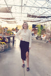 Oatmeal Sheer Cable Knit Cardigan