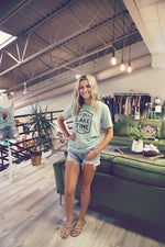 Dusty Blue Lake Time Graphic Tee