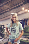 Dusty Blue Lake Time Graphic Tee