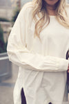 Cream Washed Oversized Top