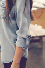Chambray Button Down Top