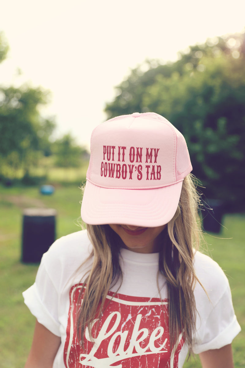 Pink Cowboys Tab Trucker Hat