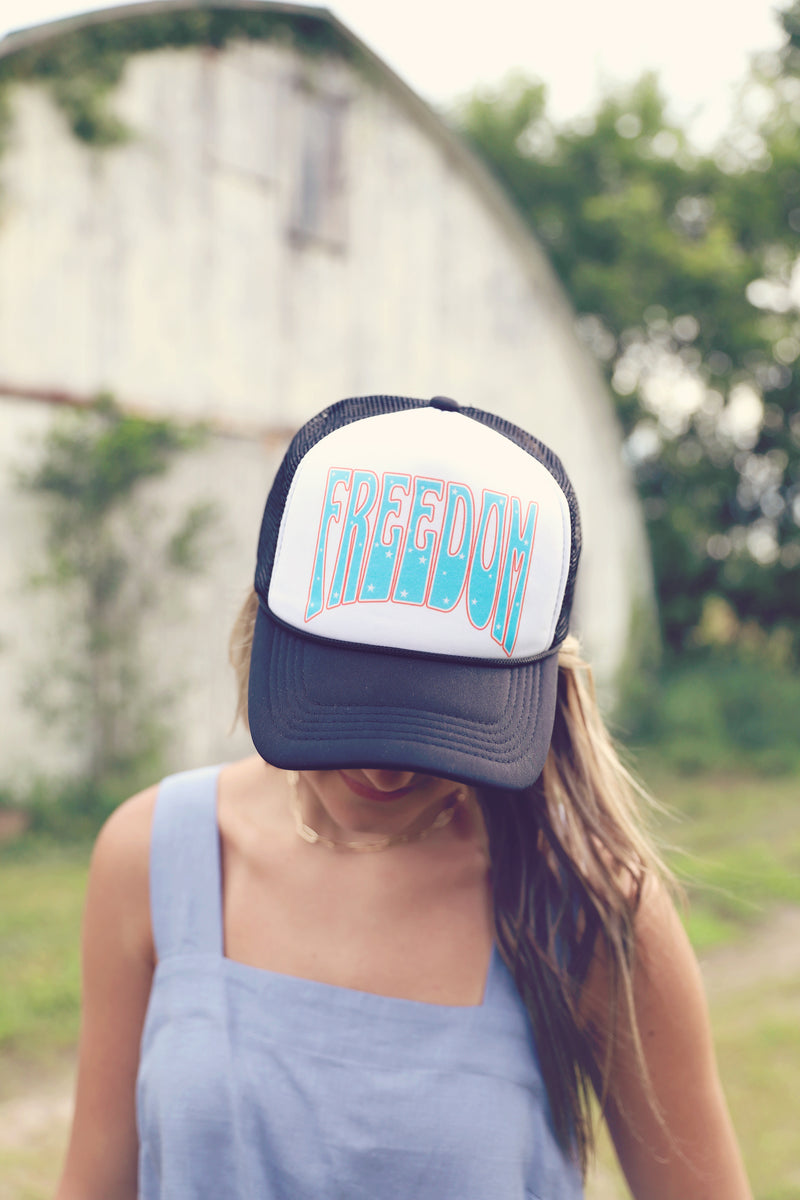 Black Freedom Trucker Hat