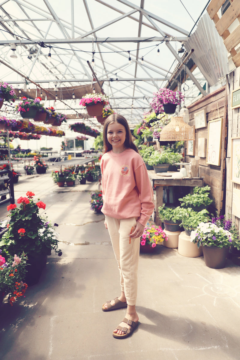 Kids Ivory Good Times Fleece Jogger